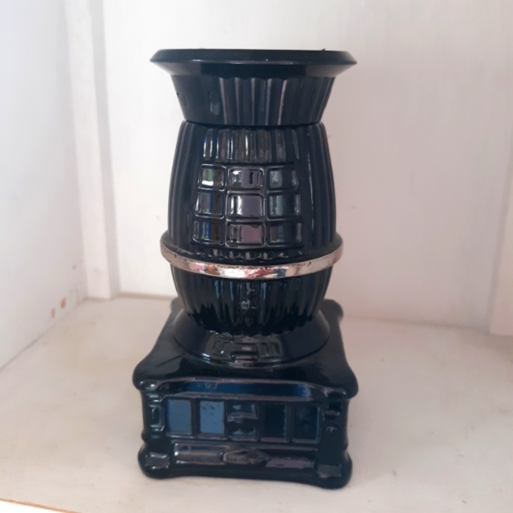 Vintage Avon Pot Belly Stove Glass Bottle